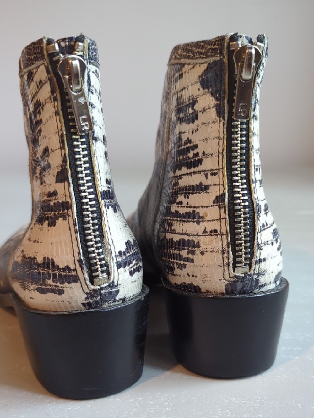 Loeffler Randall “Felix” Lizard Embossed Leather Booties‎ $425 size 6.5B image 4